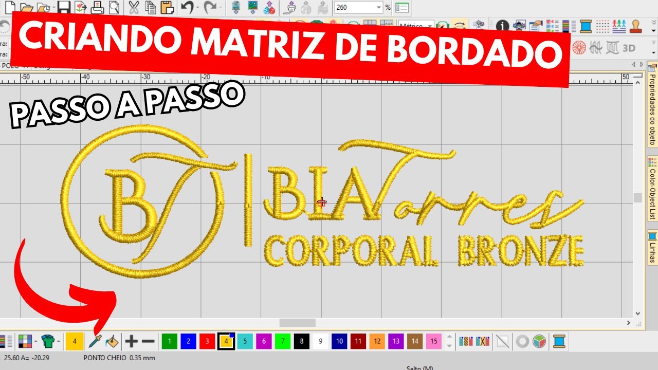 CRIANDO MATRIZ DE BORDADO NO WILCOM #03