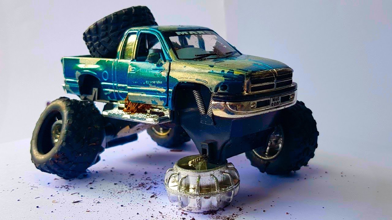Restoration Damaged Dodge Ram /Old Car abandoned  Dodge Monster truck/ By Small Restore