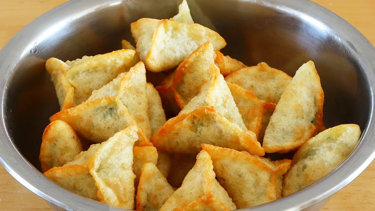 炸菜角做法好简单，不用发面，一烫一搅，香酥美味，营养好吃【海娟美食】
