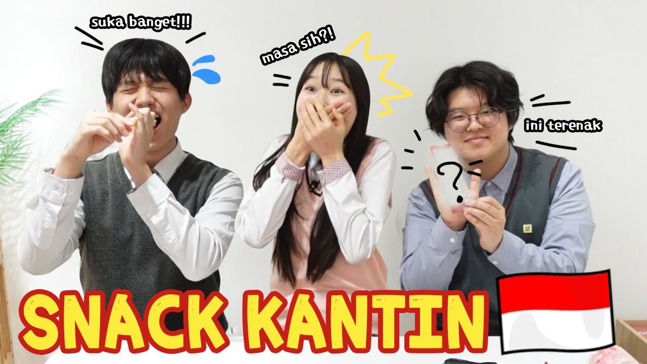 REAKSI SISWA KOREA COBA SNACK KANTIN INDONESIA