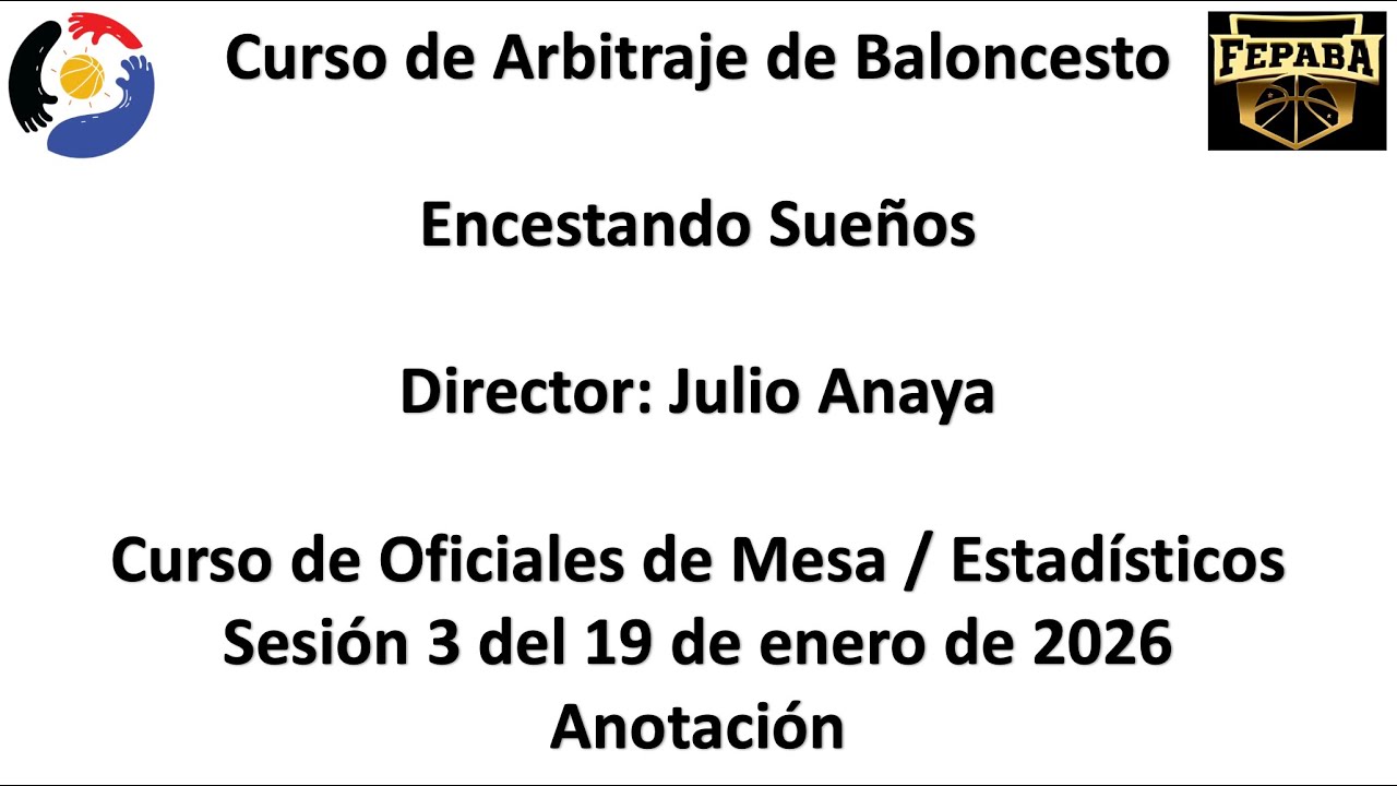 Sesión 3 del 19 de enero de 2026 - Anotación