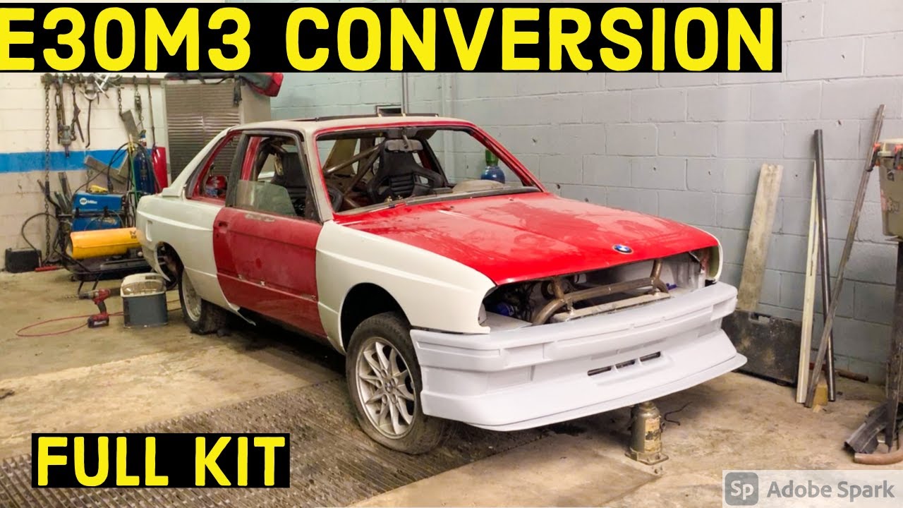 Test fitting our e30 m3 conversion kit!