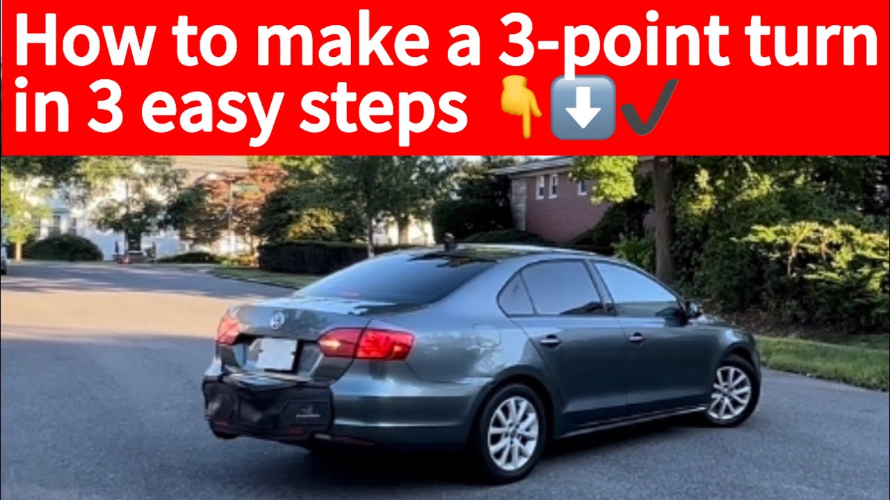 How to make a 3-point turn on your Road Test (3-point turn tips) pass road test #drivinglessons #fyp