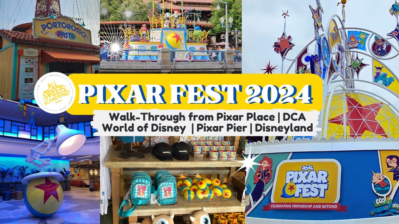 Pixar Fest 2024 4K All Pixar Walk-Thru  ~ All Streets Gourmand