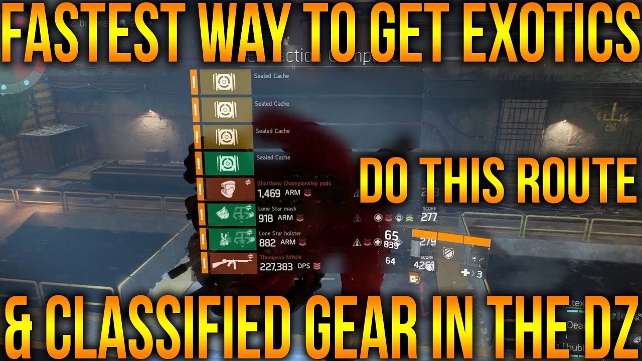 THE DIVISION 1.8 | FASTEST WAY TO GET CLASSIFIED GEAR & EXOTICS IN THE DZ | 7 LAND MARKS IN 20 MINS
