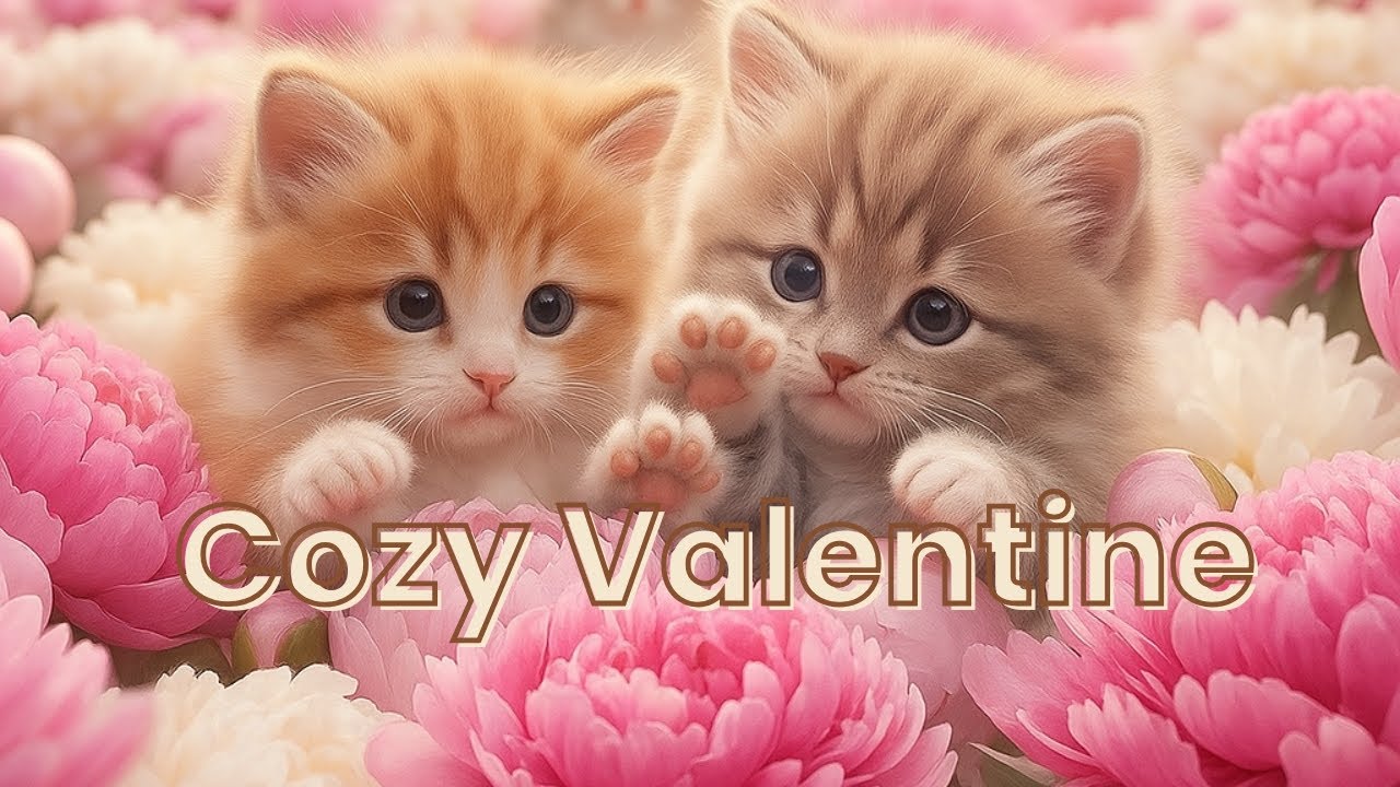 Cute Valentine Ambience — Golden Kittens & Soft Music