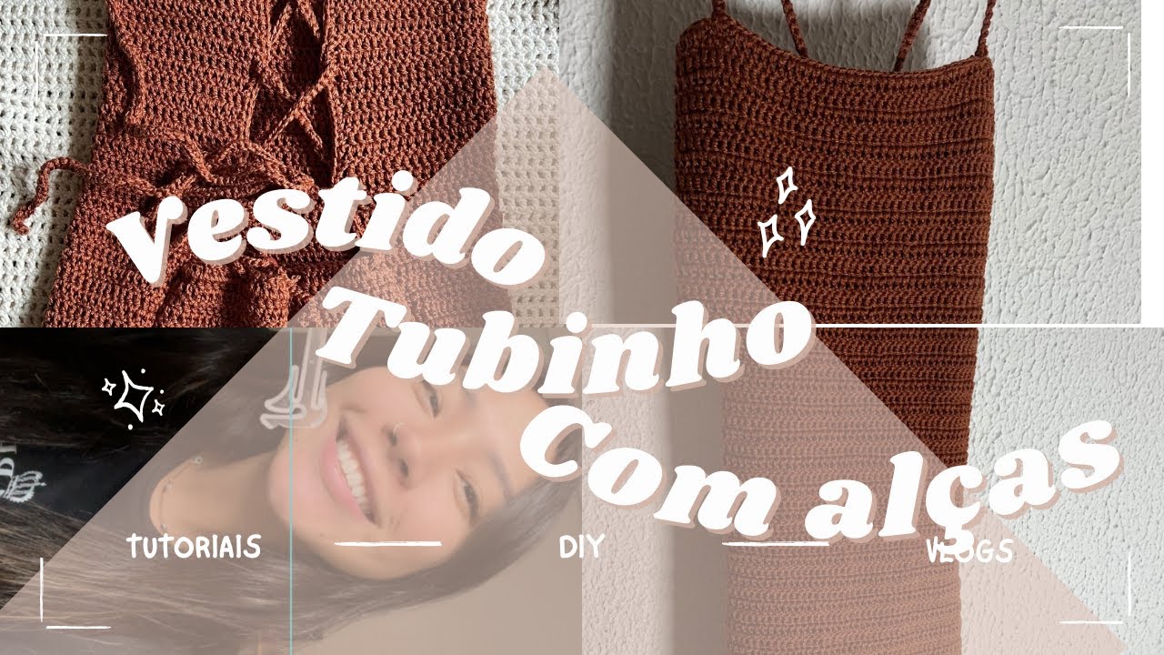 Vestido de #crochê tubinho costas abertas
