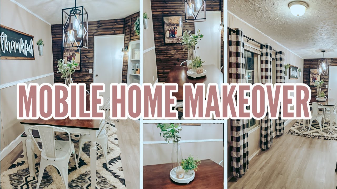 SINGLE WIDE DINING ROOM MAKEOVER | mobile home makeover | MOBILE HOME UPDATES ON A BUDGET 💰