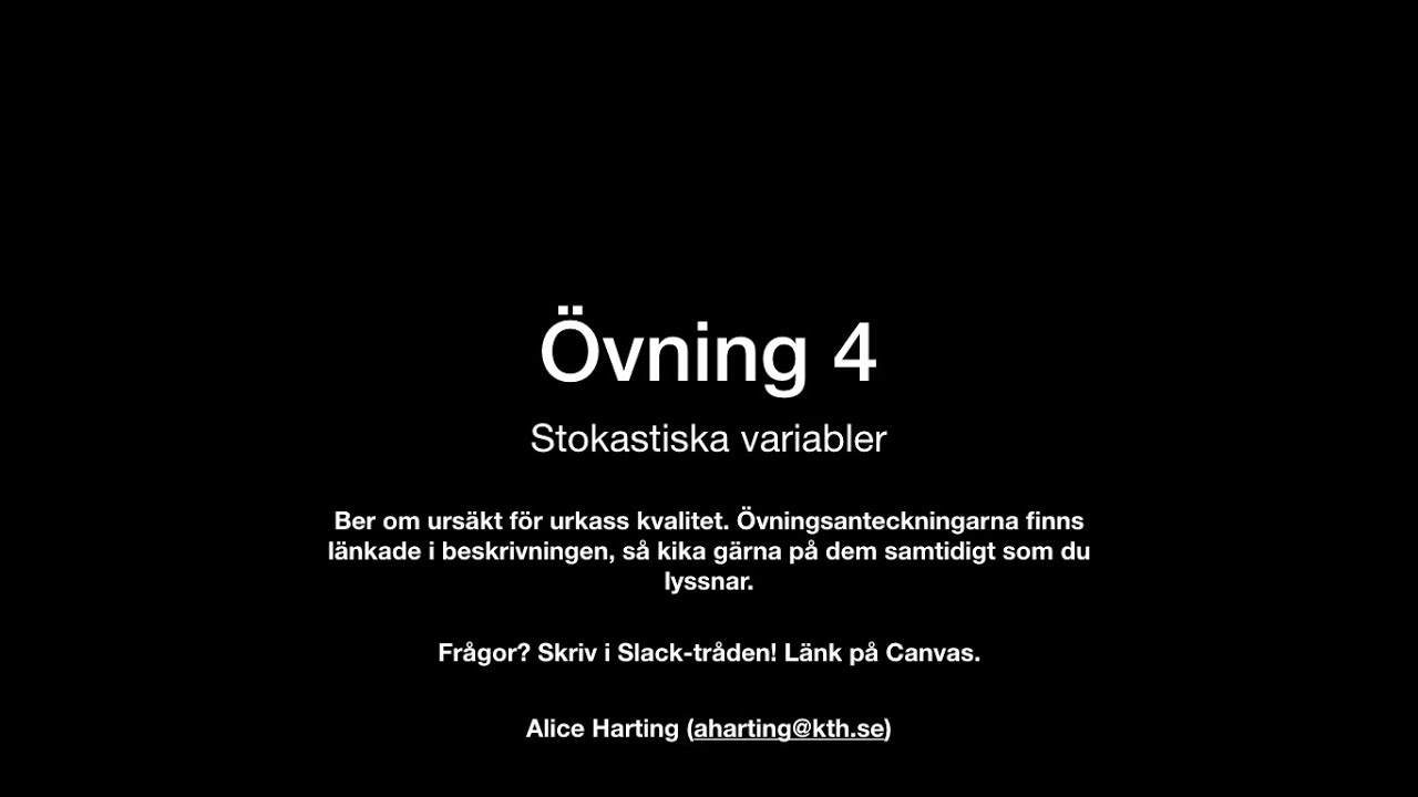 SF1923 Övning 4