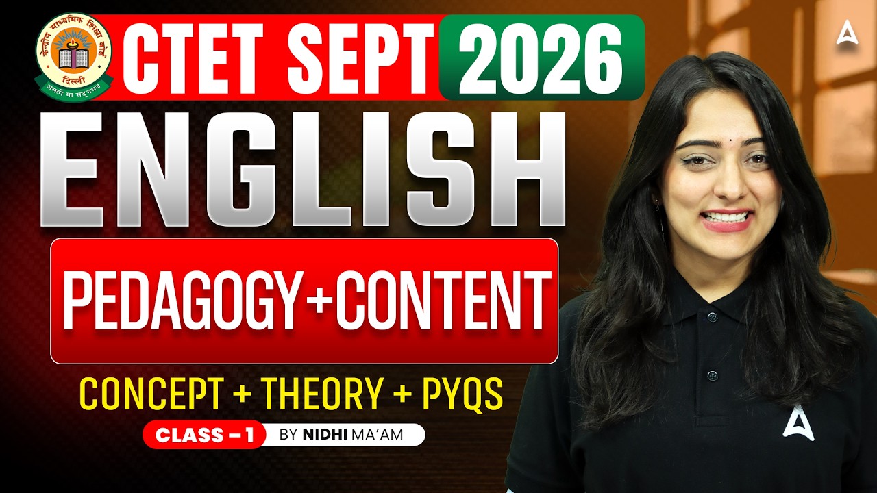 CTET SEP 2026 English | CTET English Pedagogy | CTET English Paper 2 | CTET English By Nidhi Mam