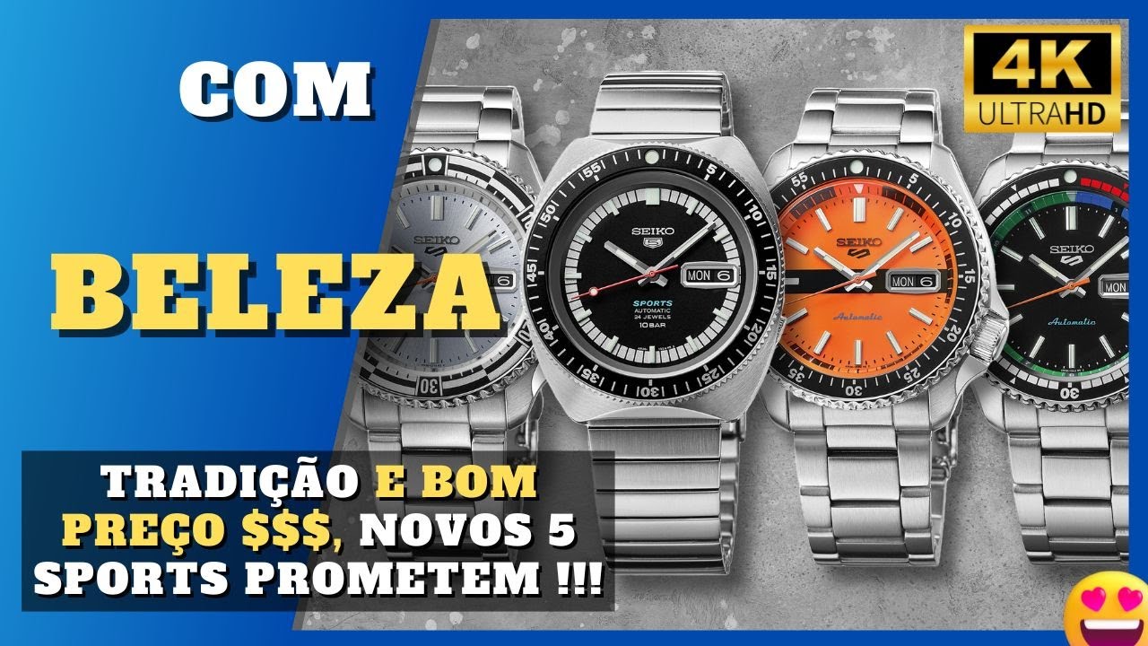 4 NOVOS relógios SEIKO 5 Sports inspirados em CLÁSSICOS, celebram aniversário!!! - Seiko PhD! [078]