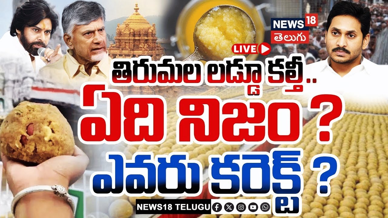 🔴LIVE | Tirumala Laddu Controversy Explained | తిరుమల లడ్డూ కల్తీ.! ఏది నిజం? | Ghee Scam | N18L