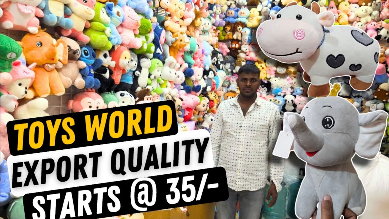₹35 Soft Toys Wholesale 😍 | Mumbai Masjid Bunder & Crawford Market | 💰 Factory Rate Stock Mumbai.