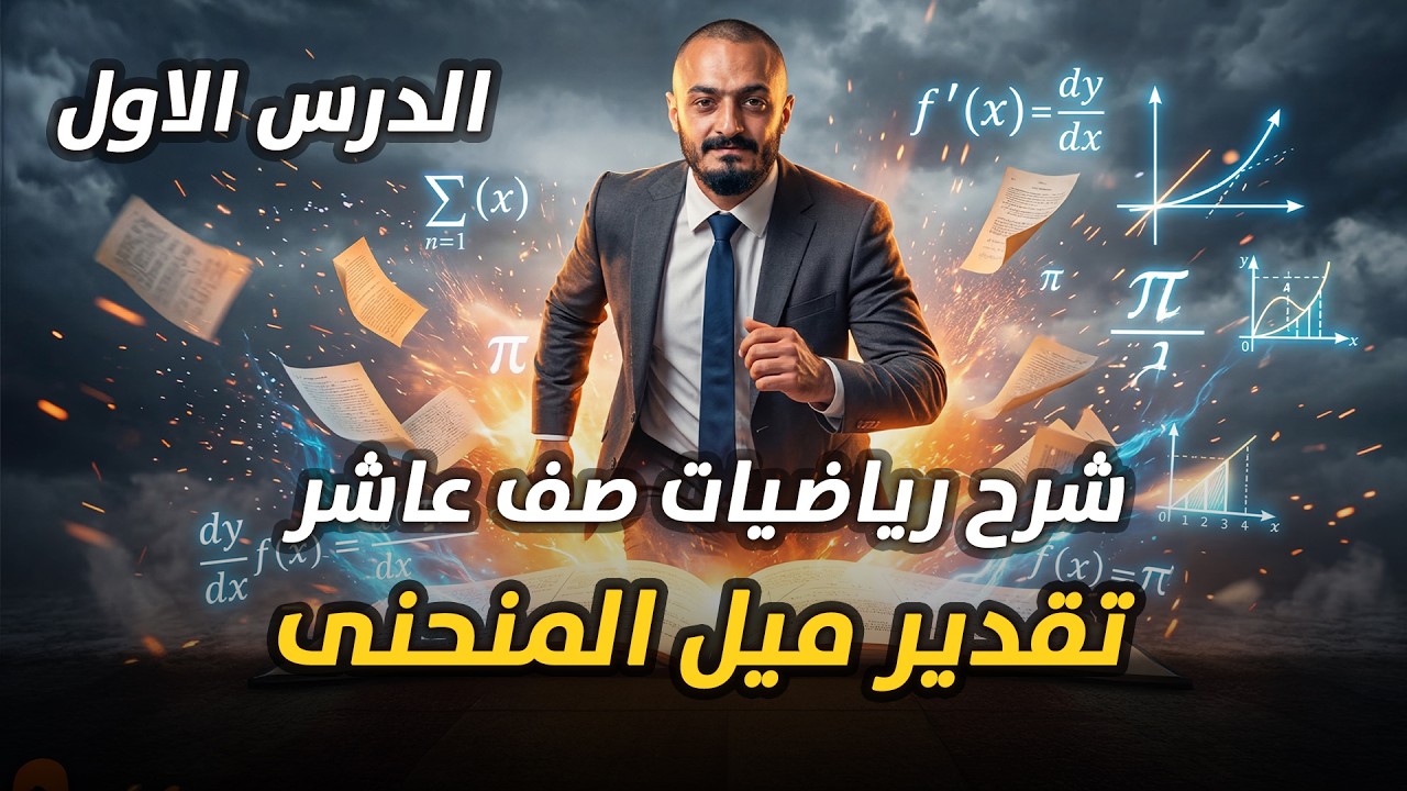 شرح رياضيات صف عاشر -الدرس الاول - تقدير ميل المنحنى