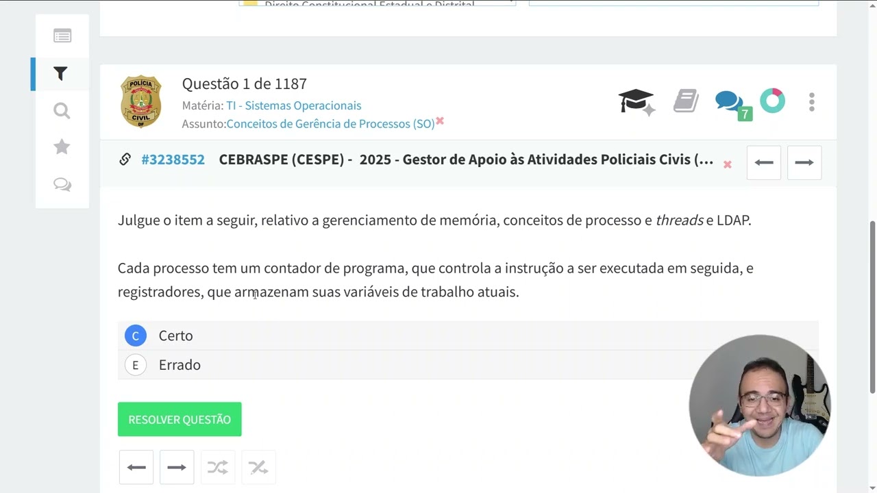 Diferença entre Processos e Threads em Gerenciamento de Processos | Preparação para Concursos de TI