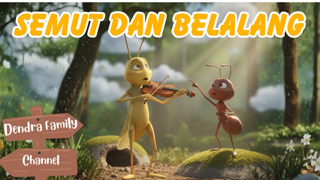 DONGENG EDUKASI SEMUT DAN BELALANG | BELAJAR RAJIN & BERBAGI | ANIMASI 3D UNTUK ANAK