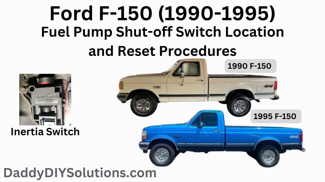 Расположение и порядок сброса выключателя топливного насоса Ford F-150 1990–1995 гг.