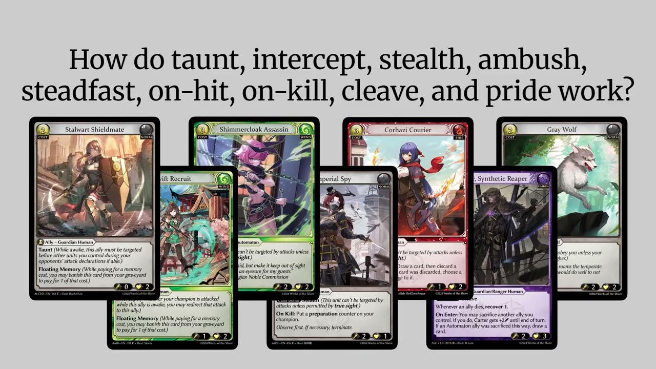 Grand Archive Rulings - Combat keywords