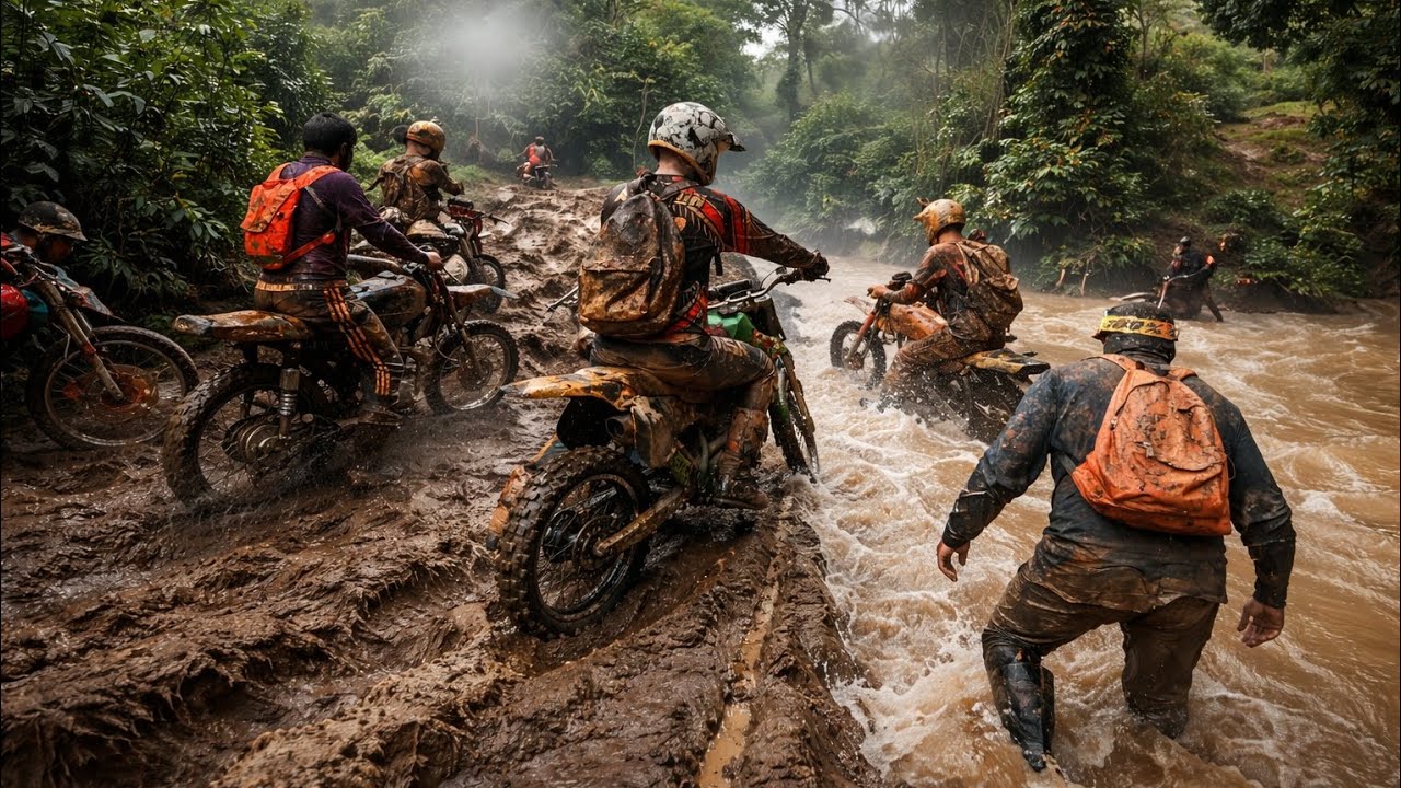 Monteo extremo bajo lluvia y lodo ,enduro en la selva⛰️