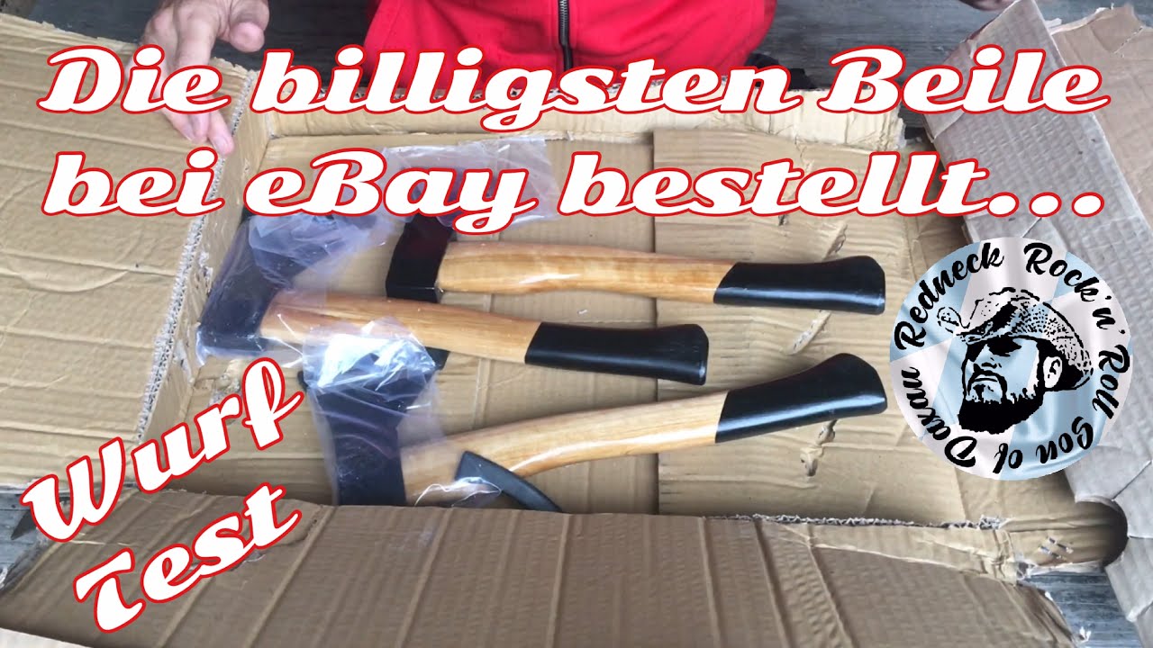 Axtwerfen, 5 Äxte in unter 5 Sekunden! Billigste eBay Axt gekauft, kann man damit werfen? Axttuning