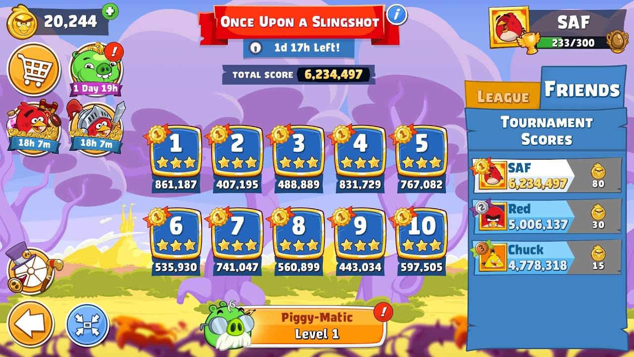 Angry Birds Friends. Once Upon a Slingshot. All levels 3 stars. Passage from Sergey Fetisov