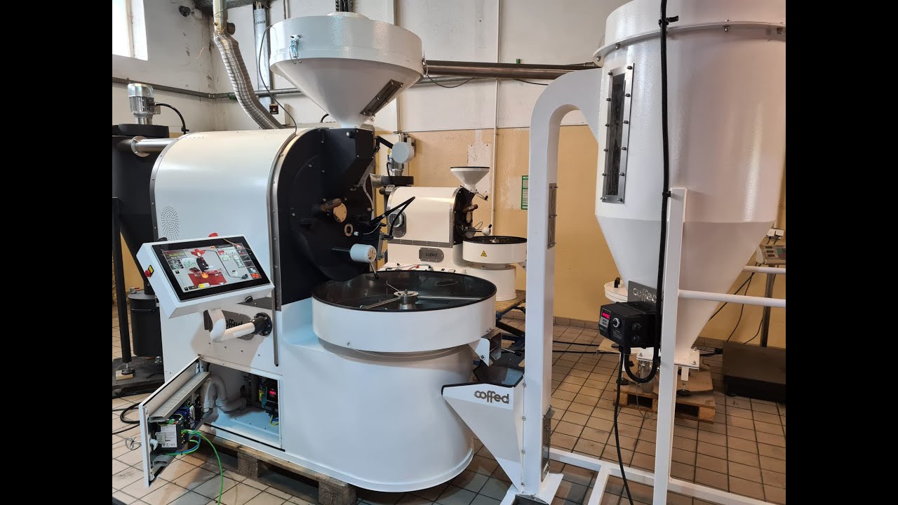 SR15 Coffed roaster. Automatic commercial coffee roasting machine