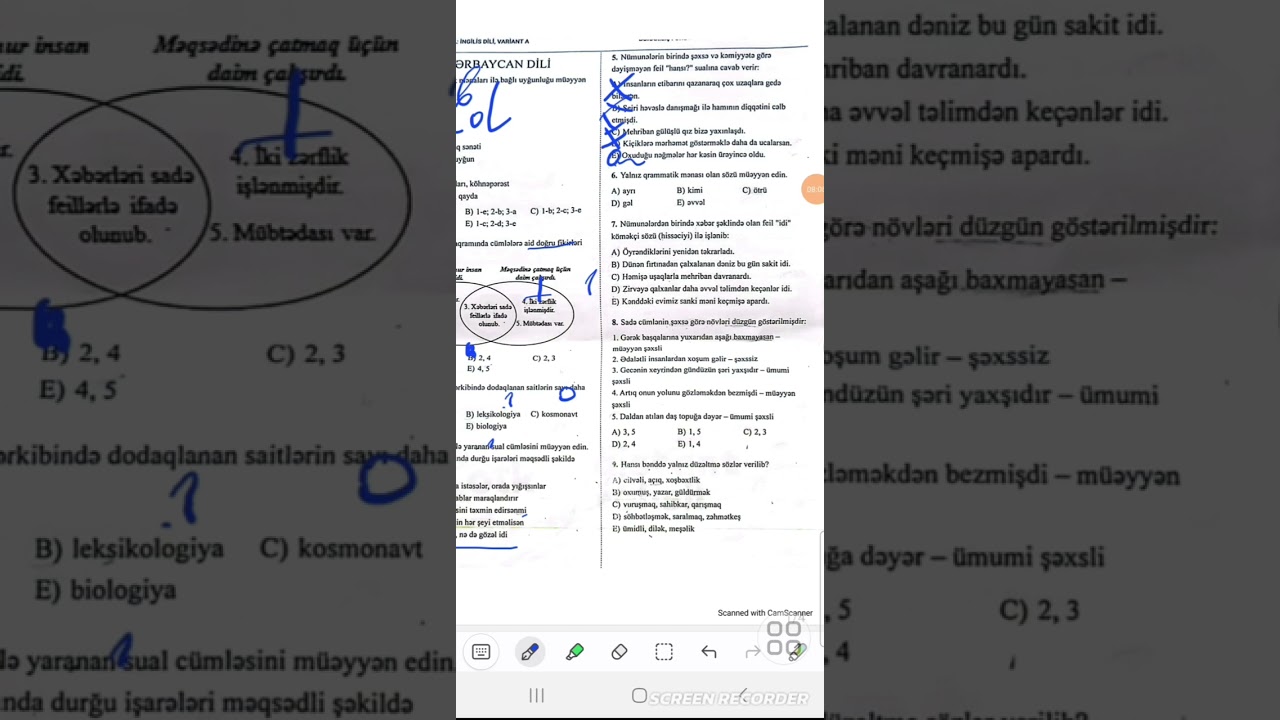 Otk 9-cu sinif sınaq.16.03.2025.Azərbaycan dili suallarının izahı