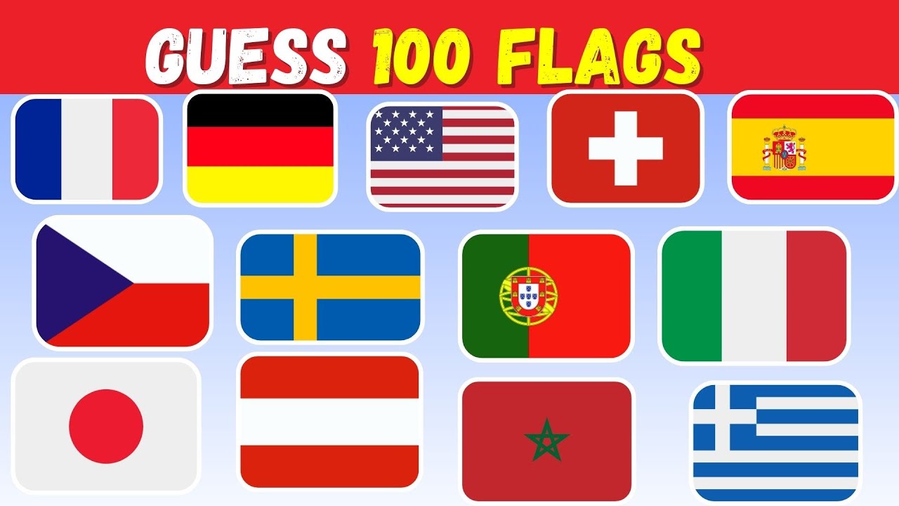 Сможете ли вы угадать все 100 флагов? 🌎 Сложный тест на знание флагов