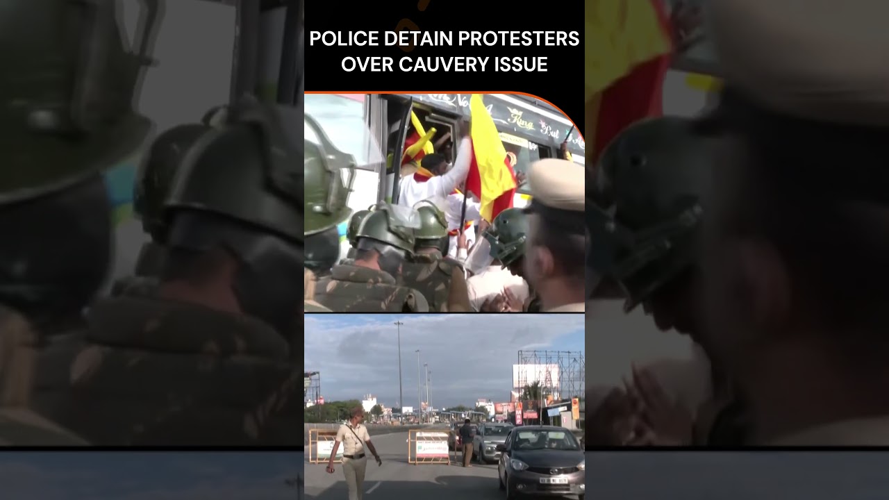 Bengaluru Police detain members of pro-Kannada organisations protesting over Cauvery Issue | News9