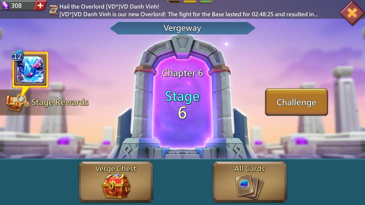Lords mobile Vergeway chapter 6 stage 6