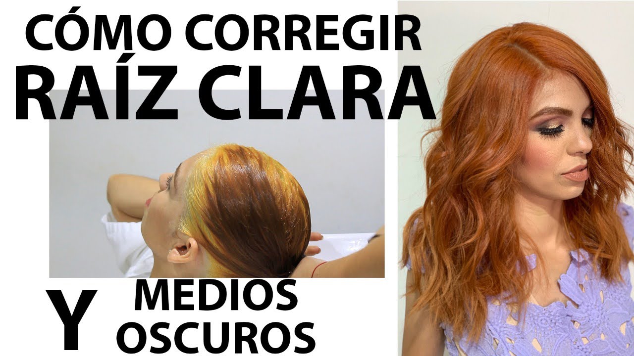 CORRECCIÓN DE RAÍZ CLARA Fácil /paso a paso/Clear root and dark means, how to correct