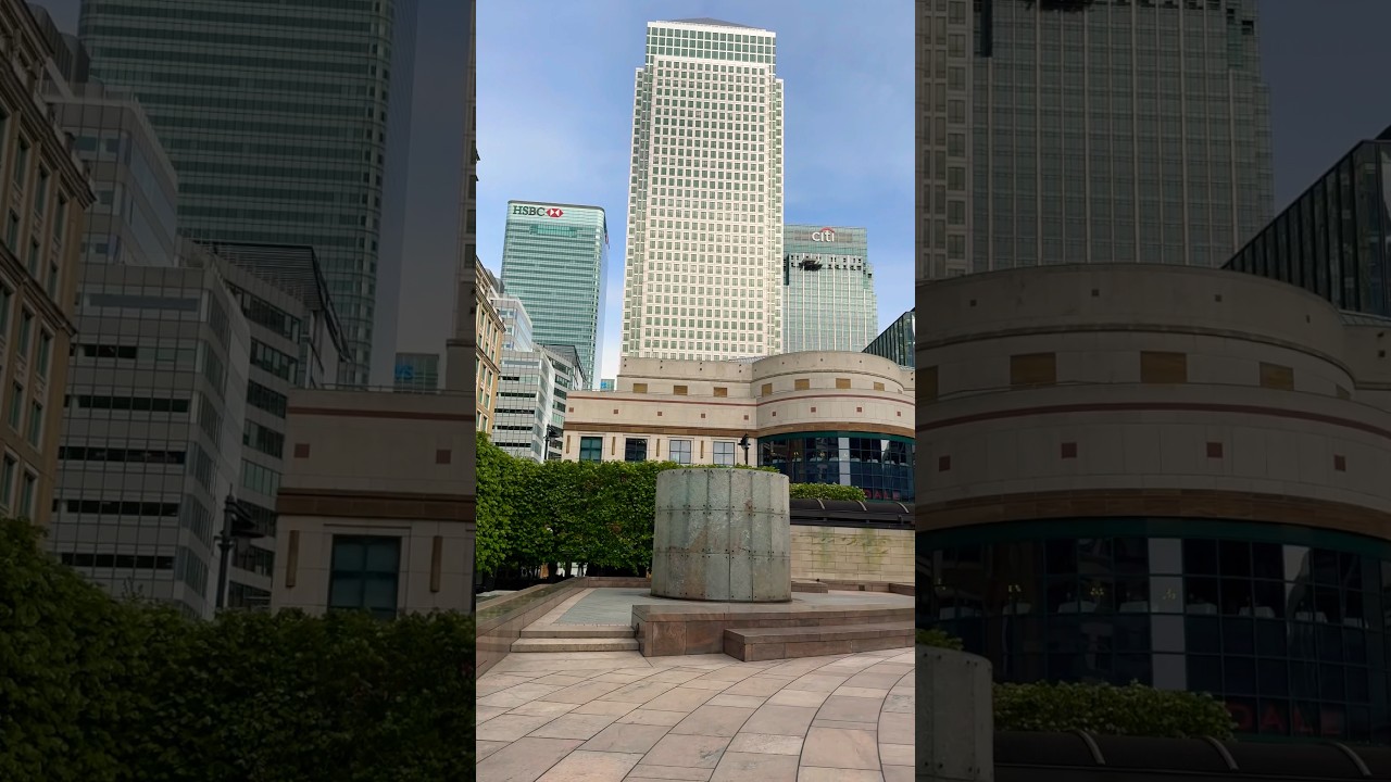 Skyline Splendor: Iconic Towers of Cabot Square, Canary Wharf - HSBC and Citi Bank