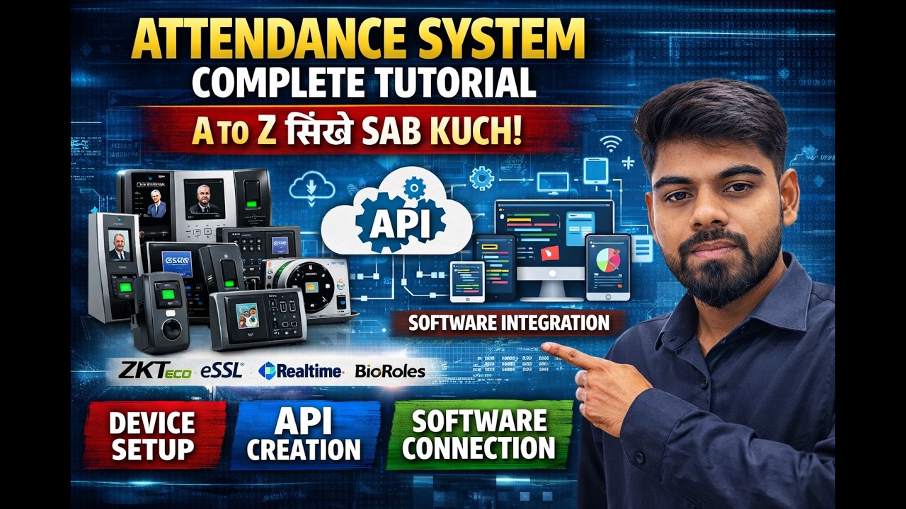 Attendance Device Integration Complete Tutorial | ZKTeco, eSSL, Realtime | Software Integration