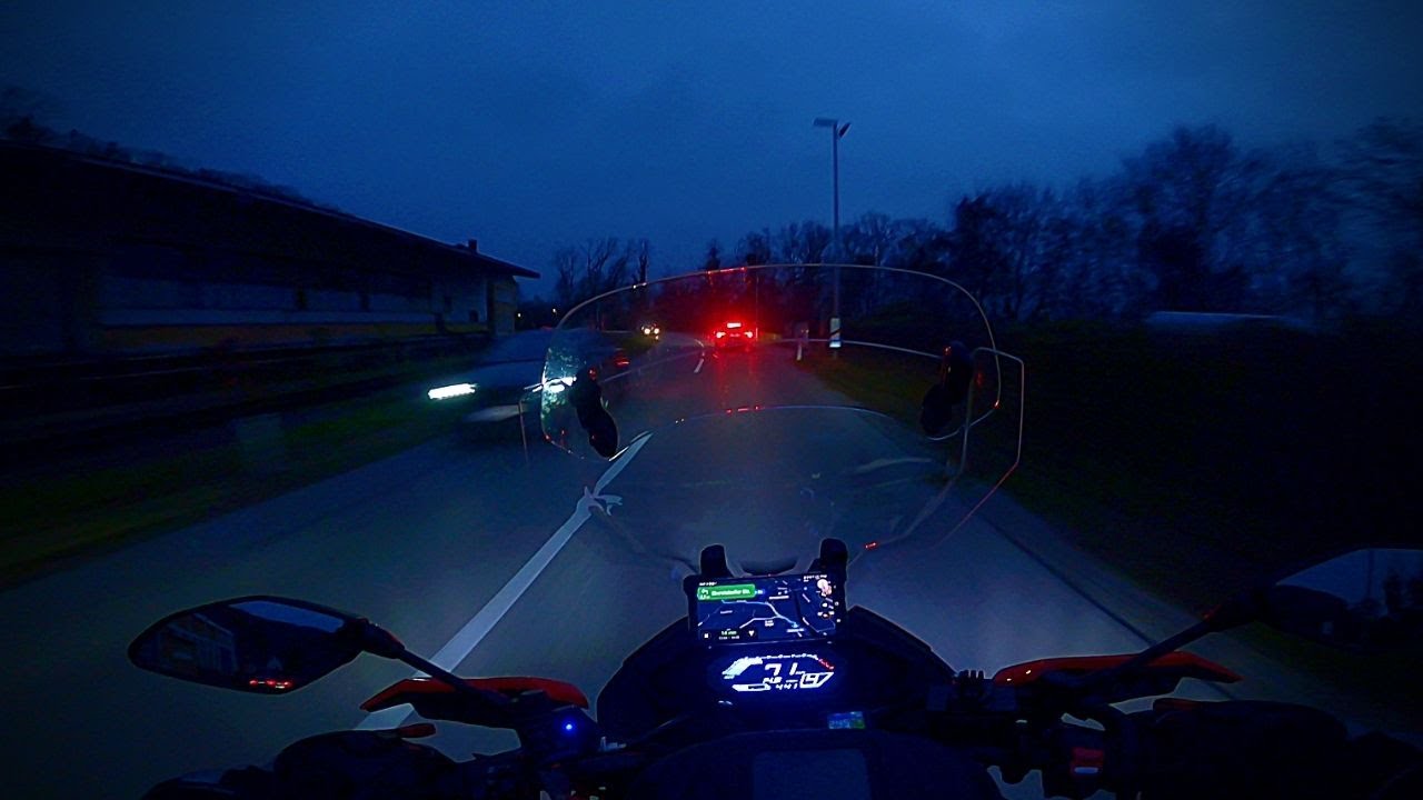 NIGHT RIDE / YAMAHA TRACER 7 2021 / FULL GPR EXHAUST SISTEM (4K)