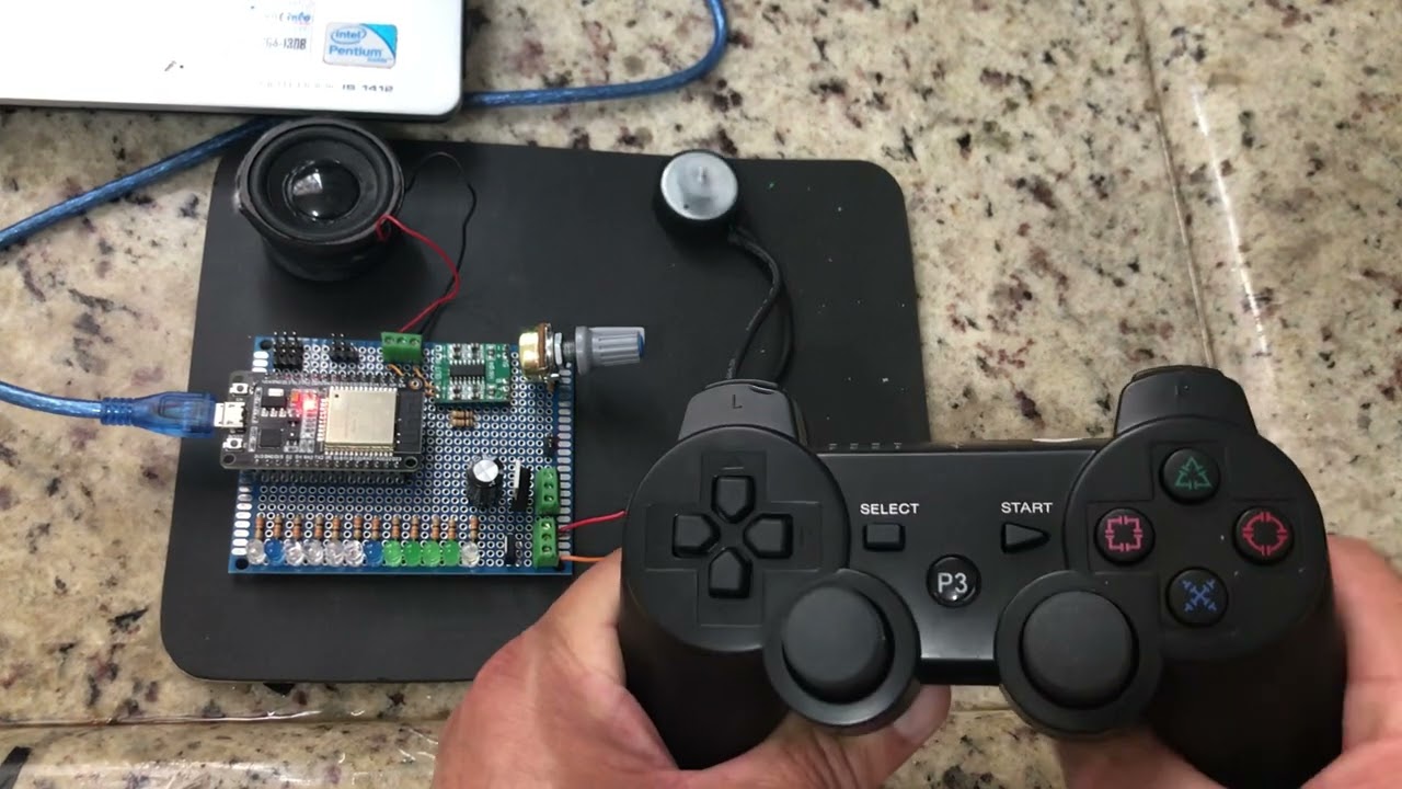 Controle de Ps 3 com Esp32 com todas as funções em funcionamento.