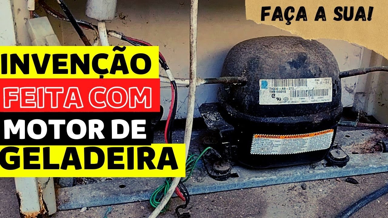 Compressor de ar com motor de geladeira passo a passo! (Muito F&aacute;cil)