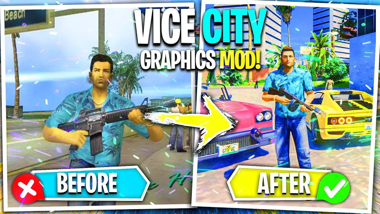 🔥Как установить реалистичный графический мод в GTA Vice City ✅ | Низкопроизводительный ПК - (Лучш...