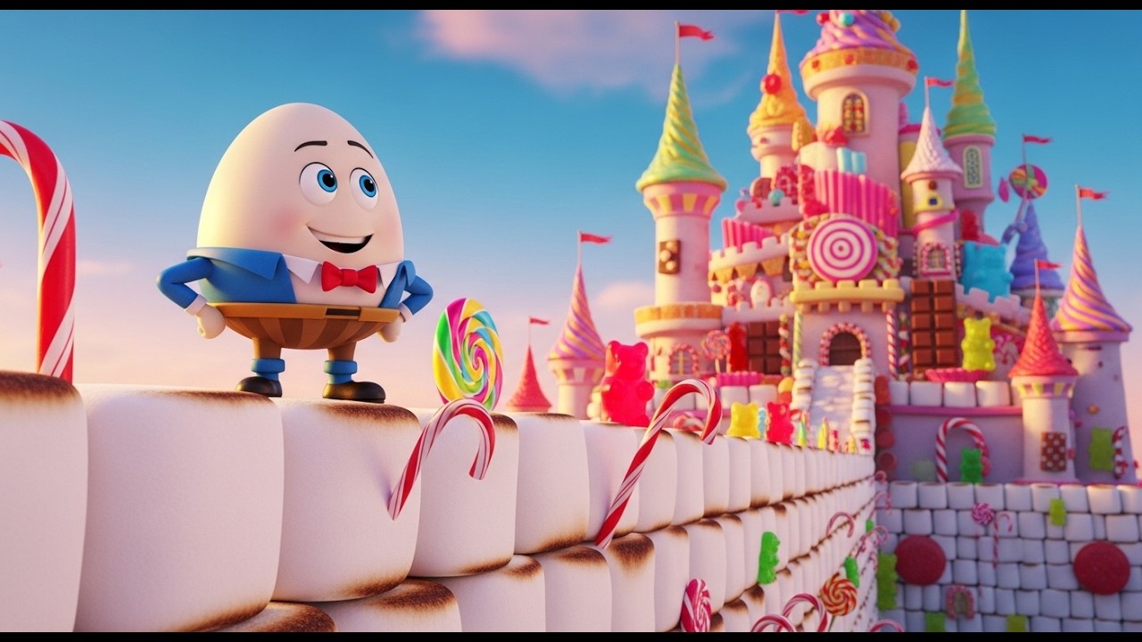 Humpty Rode a Marshmallow Wall | Funny Twist Nursery Rhyme for Kids | Fun Baby Songs