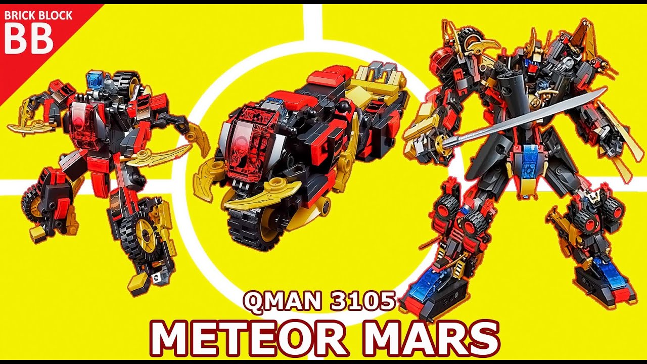 Qman Enlighten : Meteor Mars 3105 !! (part 03) ⚡️ Speed Build Как построить Lego Robot 6in1 combine