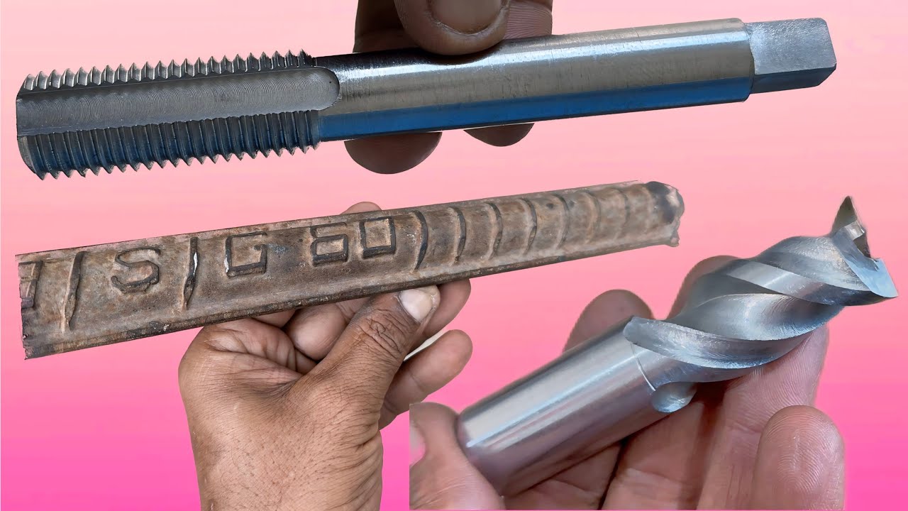 New hand thread bits making by steel rod amazing skills | milling cuter tools making on lathe ideas