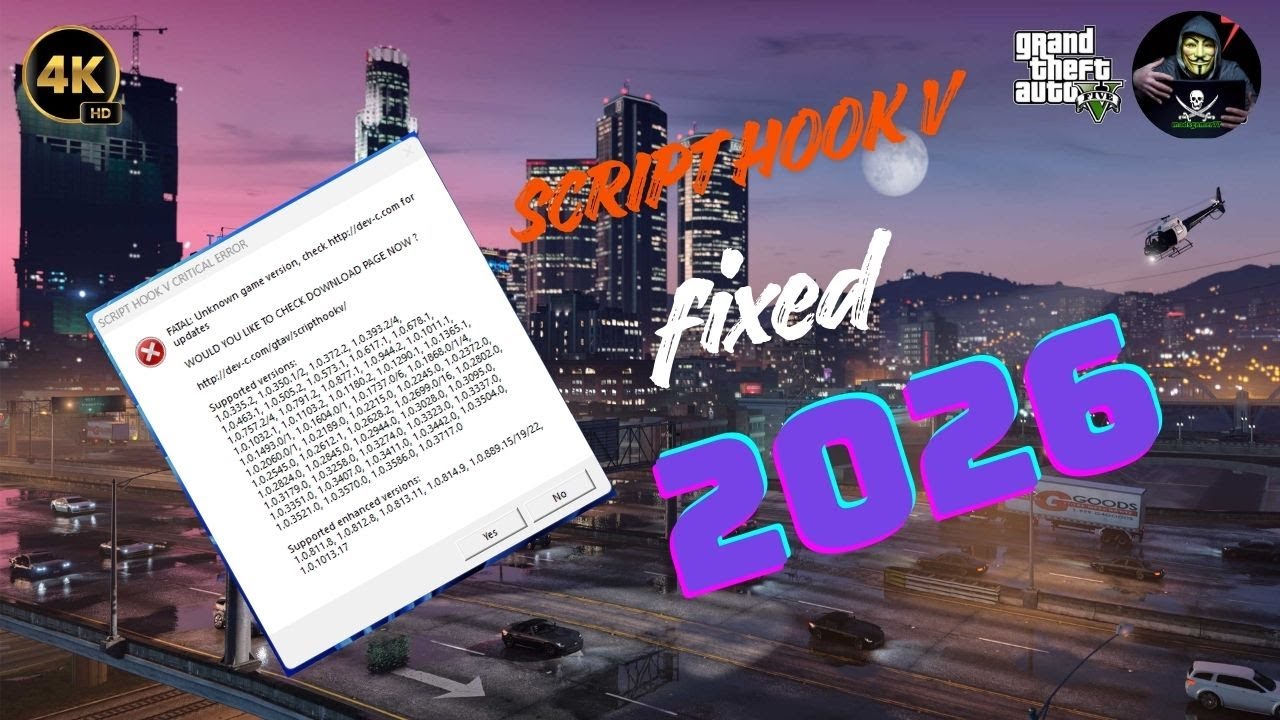 🔥 GTA 5 Script Hook V Critical Error Fix After Update | 100% Working Solution (2026) @modsgamer77