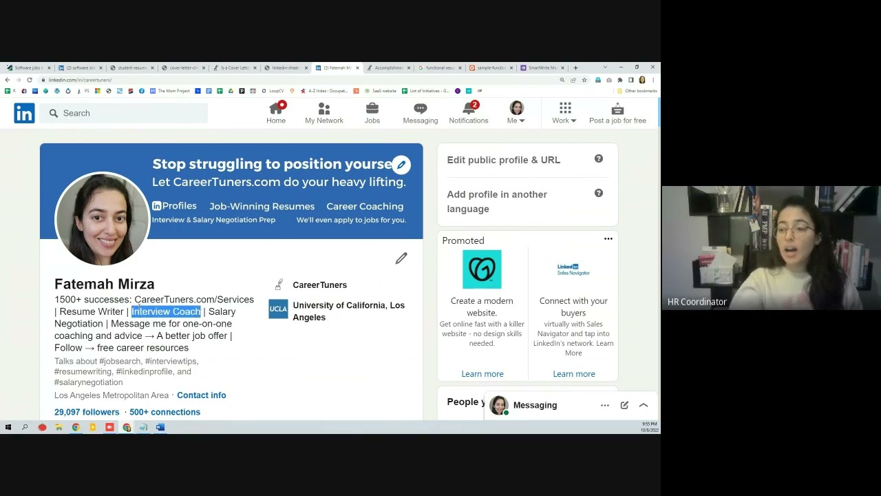 Resume writing cover letter, personal profiles webinar part 2