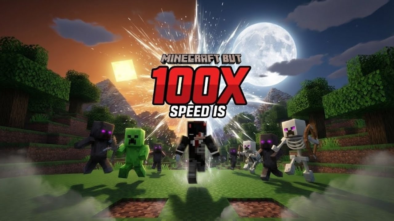 ماين كرافت لكن سرعة العالم 100X ضعف!