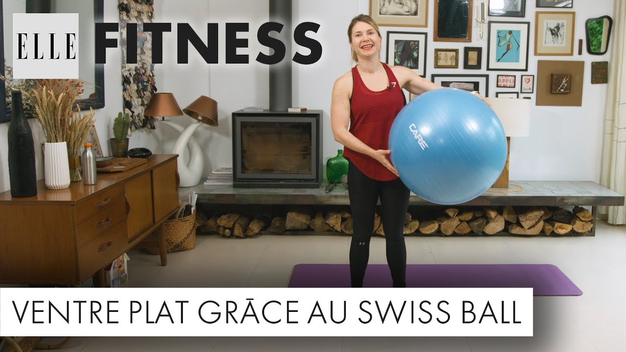 Un ventre plat grâce au Swiss ball┃ELLE Fitness