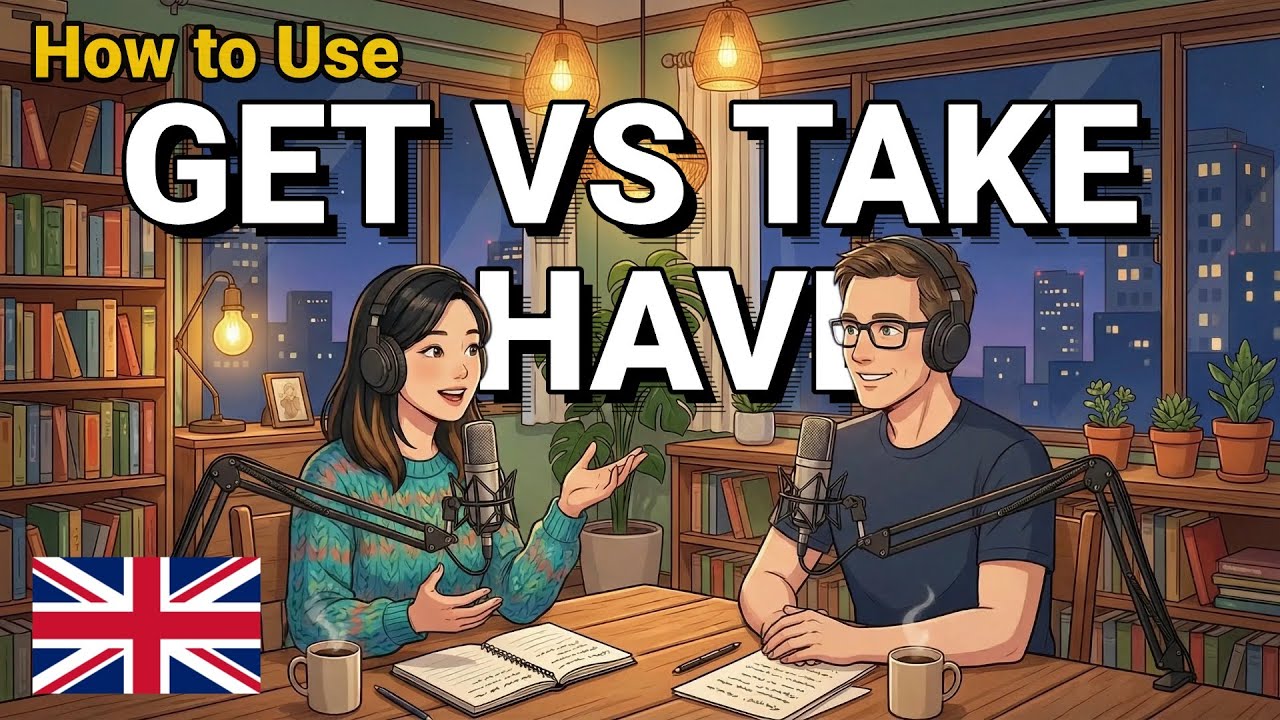 How to Use GET, TAKE, and HAVE in English | Common Verb Mistakes | English Podcast