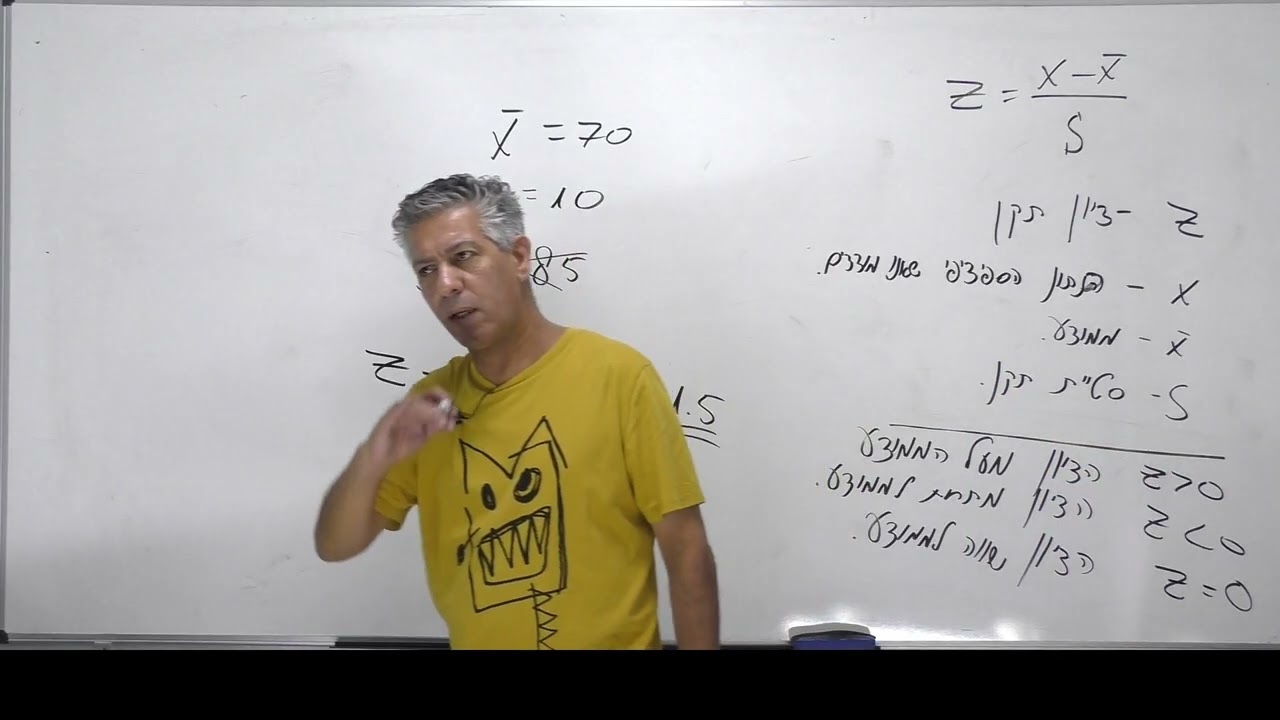 🎓  קורס התפלגות נורמלית-שיעור 2- מבוא-ציון תקן.מה זה ואיך מוצאים אותו.