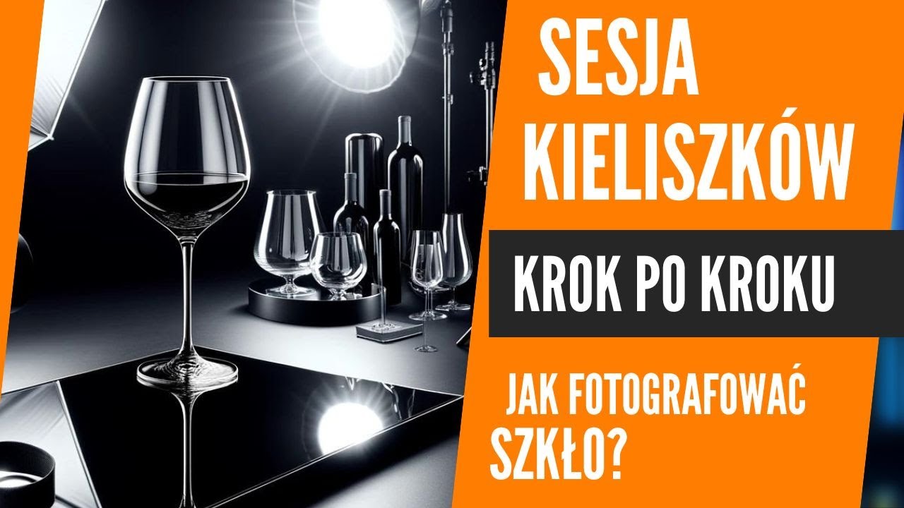 Fotografia Produktowa Kieliszków: Sesja Szkła Na Czarnym i Białym Tle