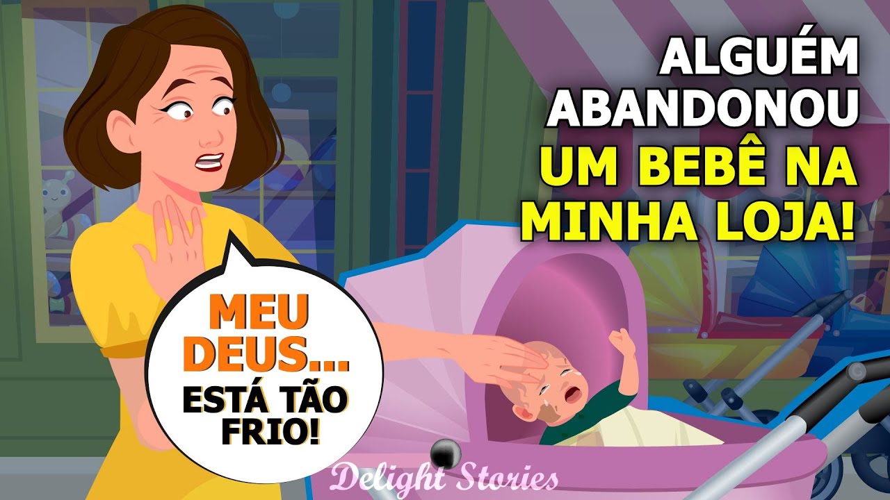 Na câmera da loja, vi um bebê abandonado chorando em um carrinho