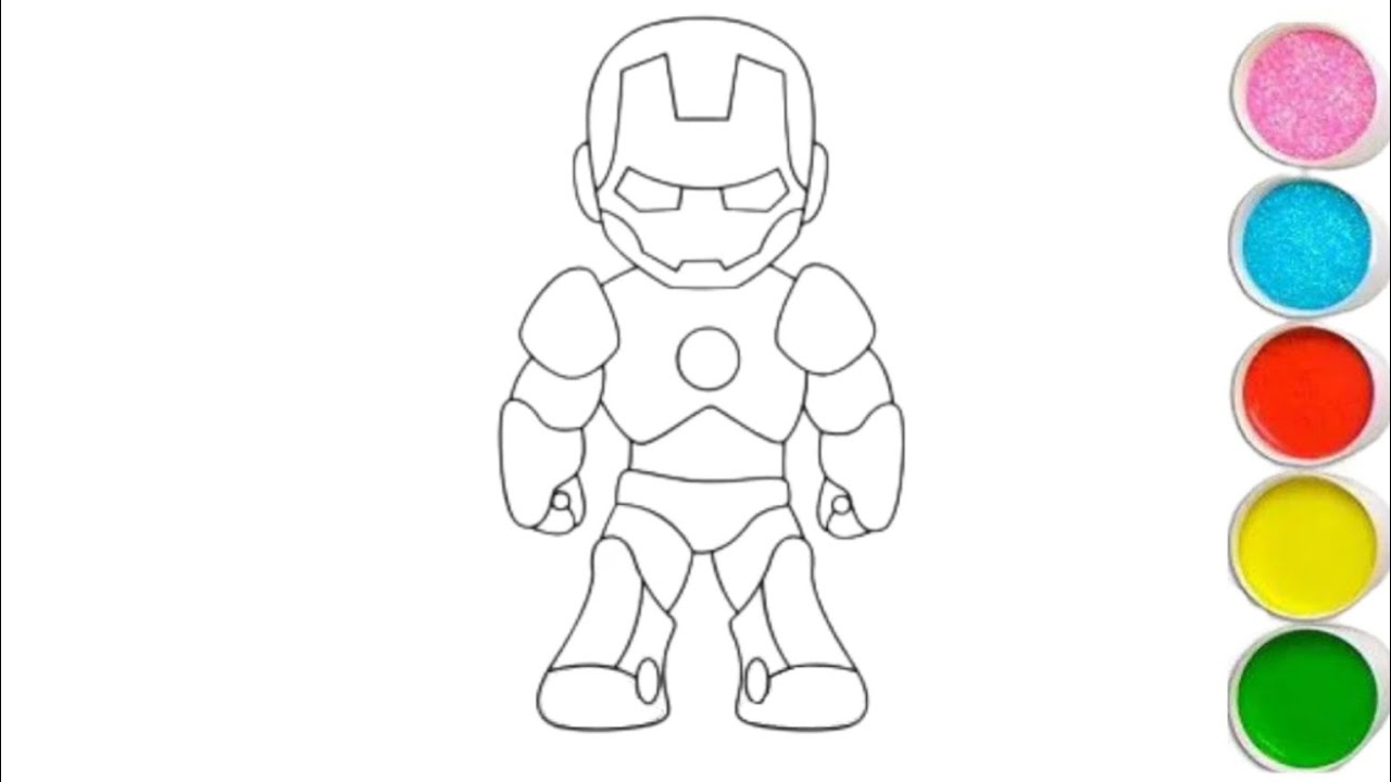 iron man  Drawing and Colour ron man   | ron man | Step by Step Art Tutorial 🦸🏼‍♀️🦾