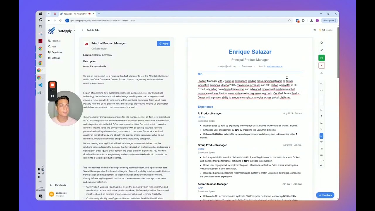 FastApply - Swipe to tailor your CV in seconds